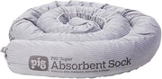 New Pig PIG214 Polypropylene Skin Super Absorbent Sock, 2 Gallon Absorbency, 3-1/4" Diameter x 7' Length, Gray (Box of 12)