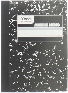 Memobk Marble Blk 5x3 Size 80 Ct Mead Black Marble Memo Pad, 5' X 3'