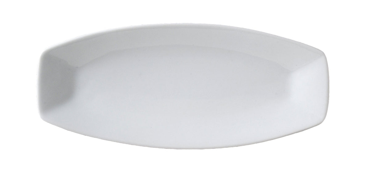 Ventana Satay Platter by Vertex China – Porcelain White, Pack of 12, Model AV-L13