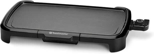 Toastmaster Electric Griddle, 10" x 20" Cooking Surface | Flat-Top Nonstick Griddle with Adjustable Temperature, Nonstick Surface and Drip Tray for Pancakes & Breakfast