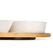 Cididu Ceramic Lazy Susan Serving Tray, Rotating Divided Set with 6 Removable Bowls, 11 Inch