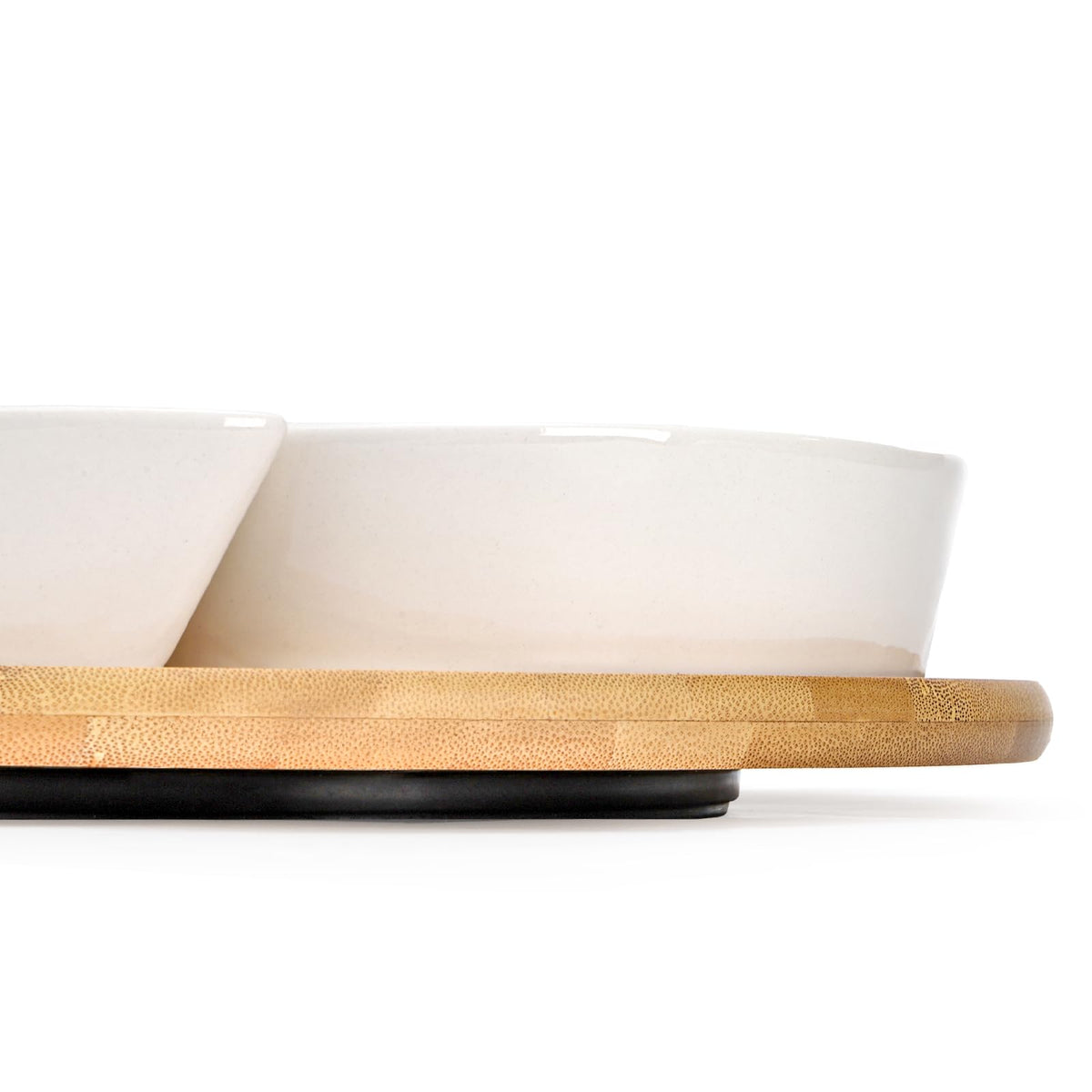 Cididu Ceramic Lazy Susan Serving Tray, Rotating Divided Set with 6 Removable Bowls, 11 Inch