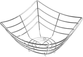 American Metalcraft SCB480 8" Square Chrome Space/Time Continuum Web Basket