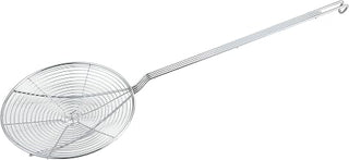 Winco Round Spiral Skimmer, 7-Inch, Nickel