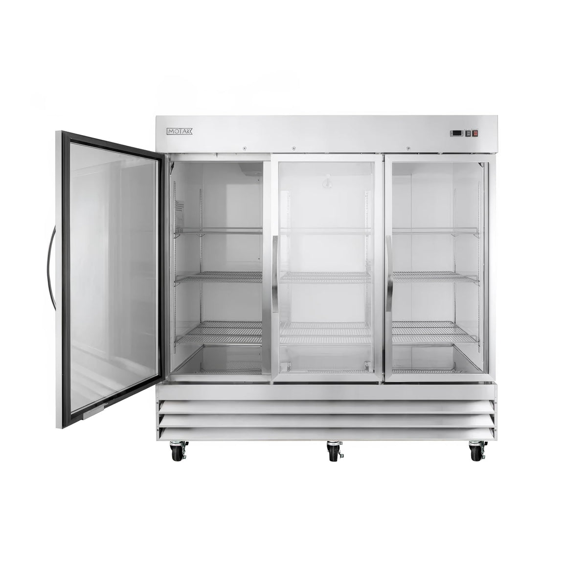 80 4/5" Three Section Reach In Refrigerator by MOTAK – 83.46x35.04x83.46, In Description, Check Images, Model MSD-3DR-BAL-80-G-X