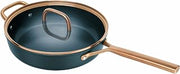 ZWILLING Milano Sauté Pan 28 cm with Glass Lid, Aluminium, Ceramic Non-Stick Coating, Made without PFAS, Suitable for Induction Cookers, Dishwasher Safe, Made in Italy, Blue