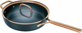 ZWILLING Milano Sauté Pan 28 cm with Glass Lid, Aluminium, Ceramic Non-Stick Coating, Made without PFAS, Suitable for Induction Cookers, Dishwasher Safe, Made in Italy, Blue