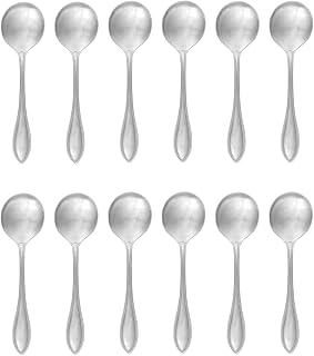 Oneida American Harmony 18/8 Stainless Steel Round Soup Spoon (Set of Twelve)