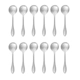 American Harmony 18/8 Stainless Steel Round Soup Spoon (Set of Twelve) by Oneida – 6.0000, Stainless Steel, Silver, Model 897435