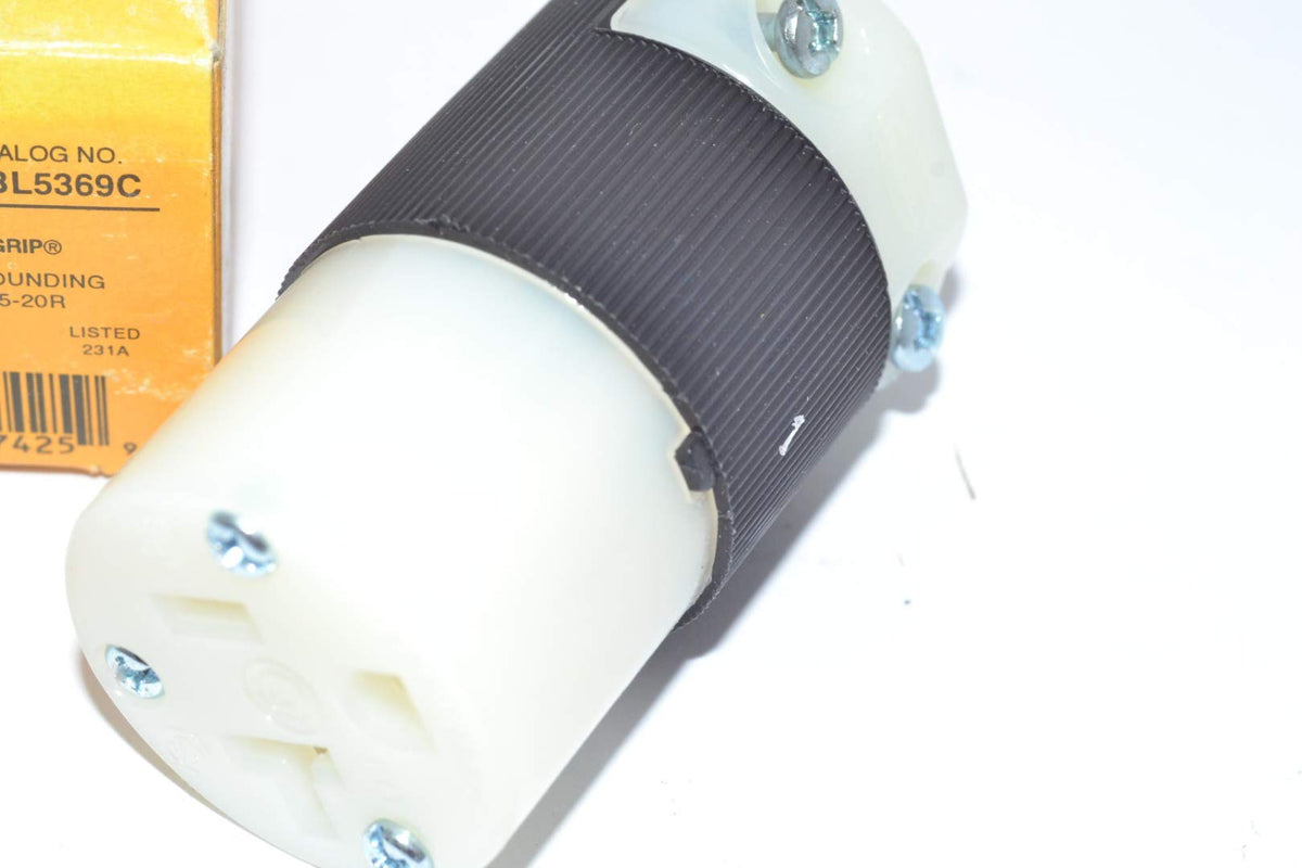 Plugs by Hubbell – Nylon, Black/White, Model HBL5369C