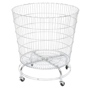 Dump Bin Round Chrome Wire - 29 1/2" Dia x 32" H by HUBERT – Metal, Silver