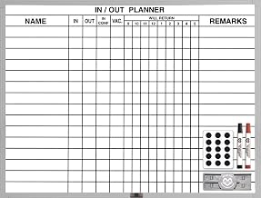 Magna Visual Magnetic Dry Erase in/Out Planner Kit (18" x 24" 15 Name, Black & White) with Aluminum Frame, Steel Board