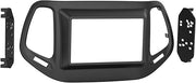 Metra Double-DIN Dash Kit for Jeep Compass Sport 2017-2018, Black, Matte Finish