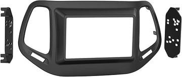 Metra Double-DIN Dash Kit for Jeep Compass Sport 2017-2018, Black, Matte Finish