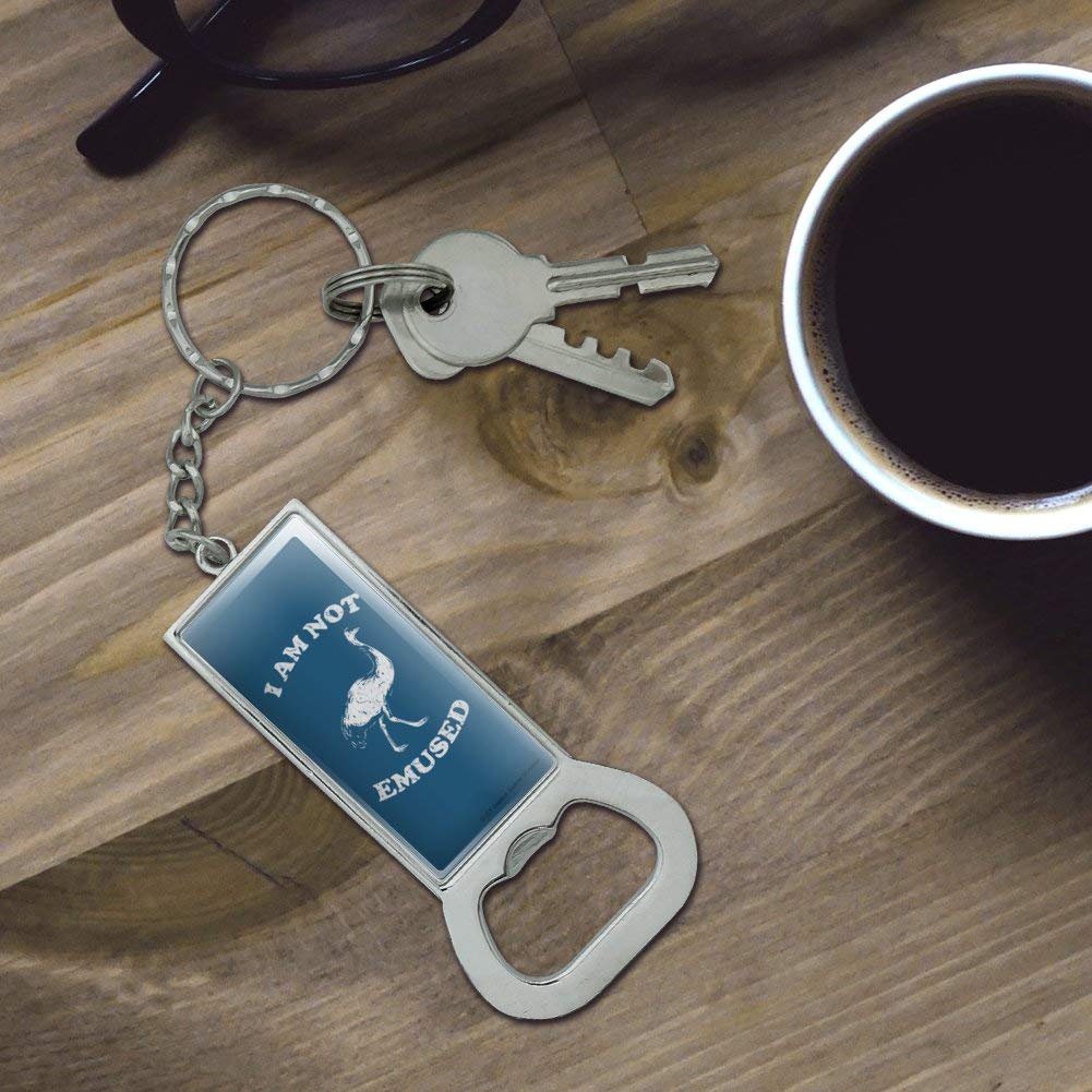 I Am Not Emused Emu Amused Funny Keychain Rectangle Chrome Plated Metal by GRAPHICS & MORE – OneSize, Metal, Chrome, Model KK.QQBCRLCTC.Z003249_8