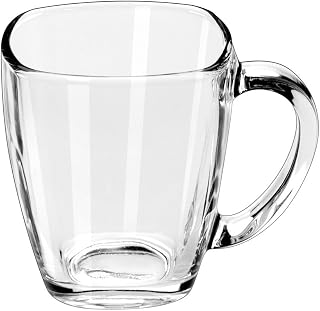 Libbey 14-Ounce Clear Tempo Square Mug, Set of 12