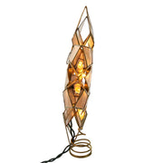 Kurt S. Adler Capiz Star Tree Topper, 10 Clear Lights, 9 Inch