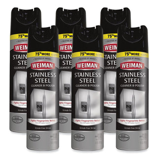 STAINLESS STL CLNR 17OZ by Weiman – 17 Fl Oz (Pack of 6), Pack of 6