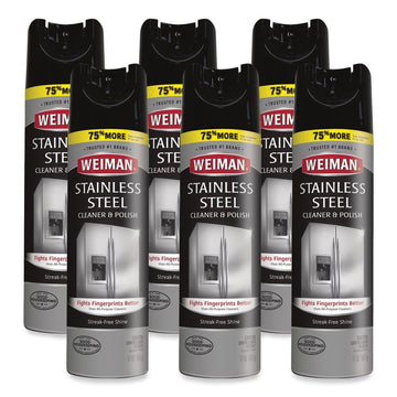 STAINLESS STL CLNR 17OZ by Weiman – 17 Fl Oz (Pack of 6), Pack of 6