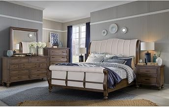 Marina Cherry Brown 5-Piece Bedroom Set, Queen