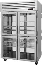 Turbo Air PRO-50-4H-G-PT Pro Series Two Section Pass-Thru Heated Cabinet with Eight Half-Height Glass Doors