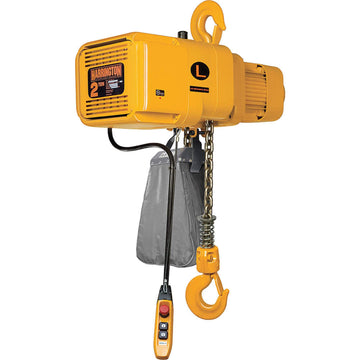 Harrington NER020CD-20 NER Dual Speed Electric Chain Hoist - 2 Ton by Harrington Hoists – Yellow, Model NER020CD-20-230V
