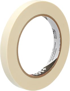 3M 101+ Value Masking Tape, 0.50 Inch x 60 Yards, Tan