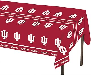 Creative Converting 724924 Indiana University Theme Plastic Tablecloth