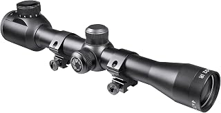 Barska 30/30 Crosshair Reticle Rifle Scope for .22 Plinking & Rimfire Rifles - Optimal Precision with Rings for Shooting, Hunting, Target Practice
