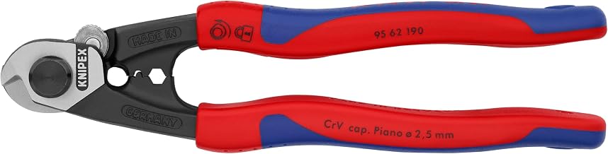 KNIPEX 95 62 190 SBA Comfort Grip Wire Rope Cutters