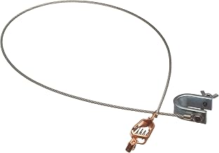 Justrite 08501 3' Long Flexible Bonding Wire with ''C''- 5/8" Clamp and | 5/8" Clip