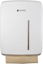 San Jamar Timeless Commercial Folded/Multifold Paper Towel Dispenser for Bathroom and Kitchen, White, Universal Paper, Wall Mounted