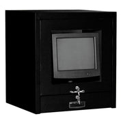 Counter Top CRT Security Computer Cabinet by Global Industrial – Steel, Black, Model 607294BK