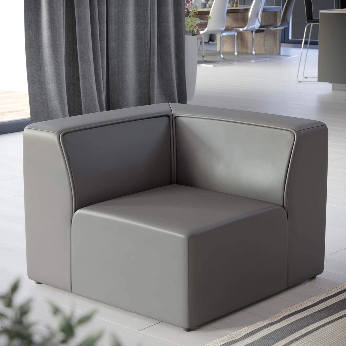 Modway Grey / Modern / Corner Chair Sofas & Couches