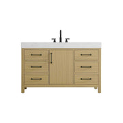 Elegant Kitchen and Bath 54" Single Bathroom Vanity in Honey Brown by Elegant Lighting – unspecified, Wood, Honey Brown, Model VF60654MHB
