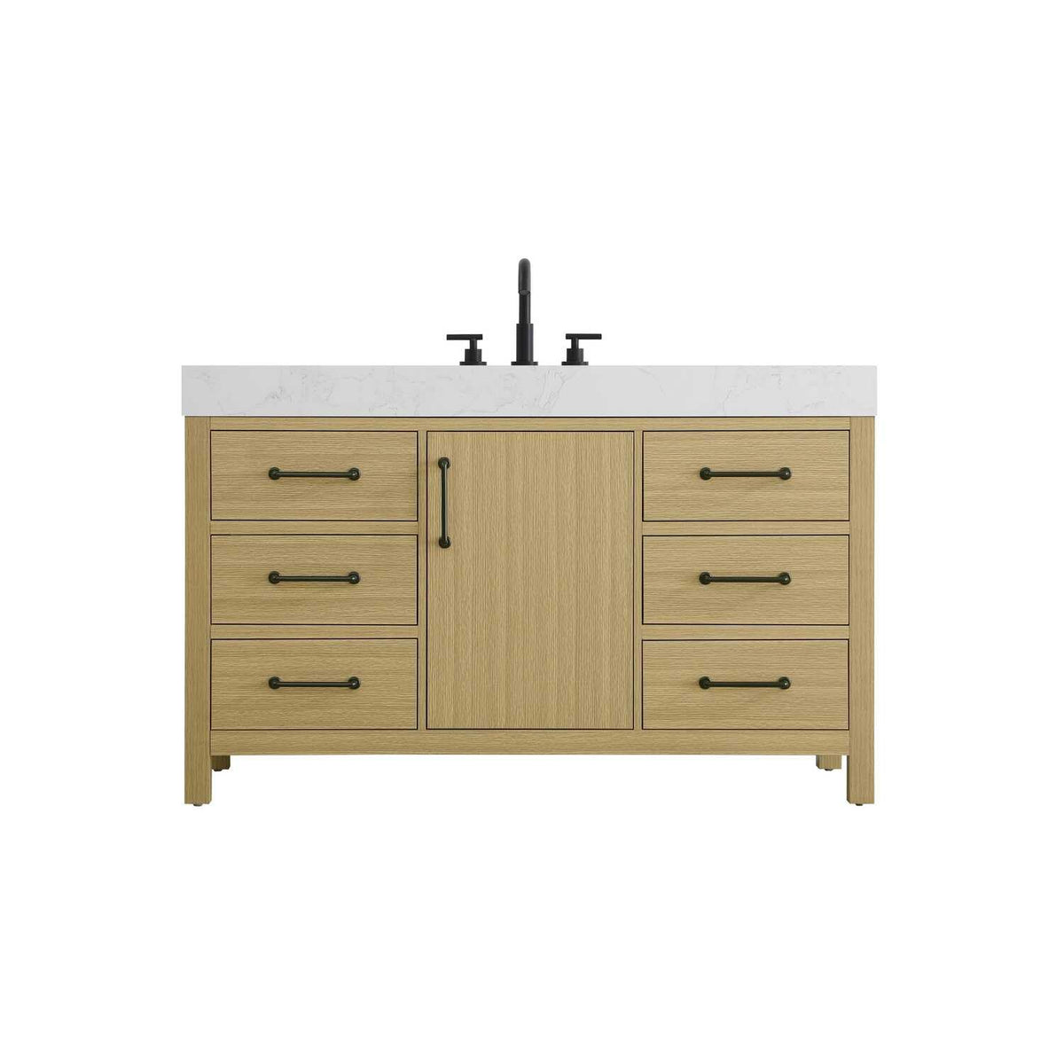 Elegant Kitchen and Bath 54" Single Bathroom Vanity in Honey Brown by Elegant Lighting – unspecified, Wood, Honey Brown, Model VF60654MHB