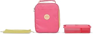 Igloo Gripper 4-Can Slim Lunchbox with Ice Pack & Food Tray | Insulated Cooler Bag | Thrift Pink