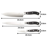 Grand Maitre Chef's Set - Kitchen Knives for Cutting Meat by Victorinox – 7.9", Stainless Steel, Black, Model 7.7243.3