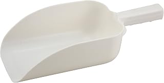 Winco 64 oz White Plastic Commercial Scoop | Multi-purpose, Restaurant service, Great for Ingredients, Ice, Portioning and Food Preparation