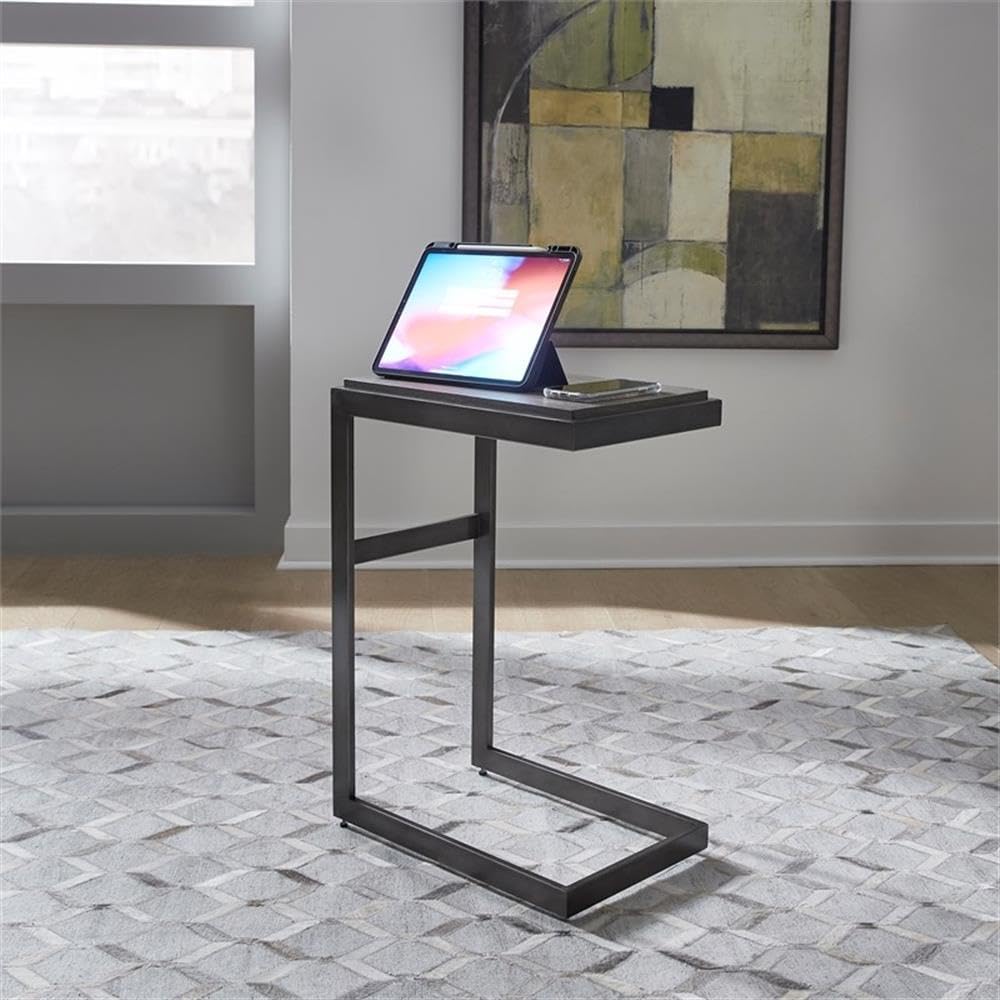 Modern View Laptop Table by LIBERTY FURNITURE INDUSTRIES, INC. – Metal, Grey, Model 960-OT1022
