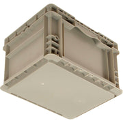 Straight Wall Container Solid by Global Industrial – 12"L x 15"W x 9"H, 50.0 pounds, Polyethylene (PE), Gray, Model NRSO1215-09 Gray