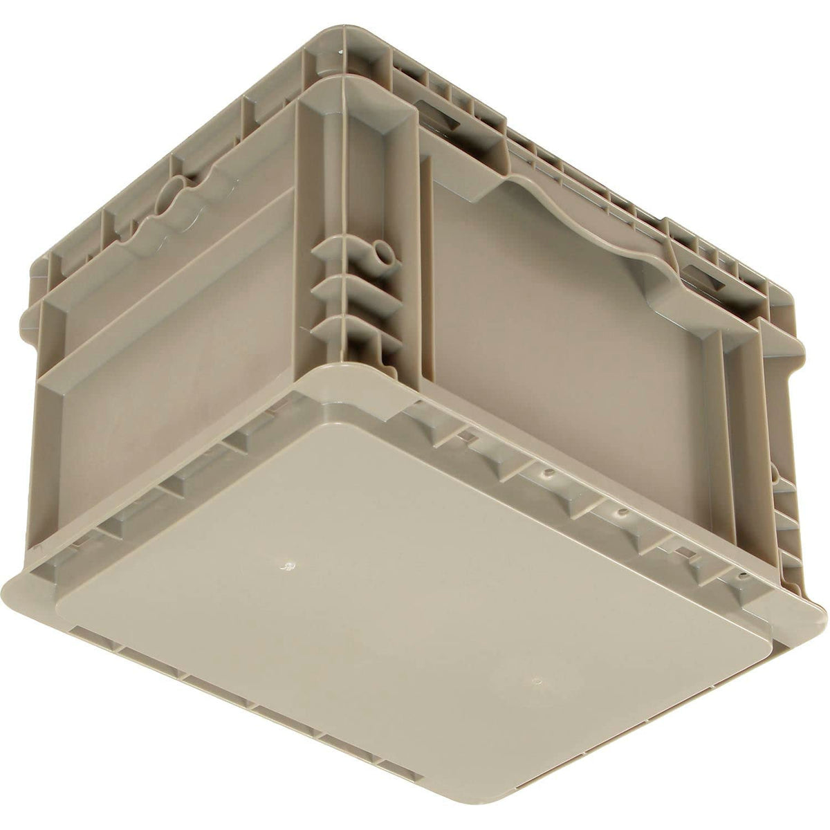 Straight Wall Container Solid by Global Industrial – 12"L x 15"W x 9"H, 50.0 pounds, Polyethylene (PE), Gray, Model NRSO1215-09 Gray