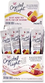 Crystal Light 00015 on the Go, Raspberry Lemonade, .16oz Packets, 30/Box