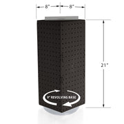 Azar Displays Pegboard + Hooks / Black / 8 inches (W) x 8 inches (D) x 20 inches (H) Display Racks