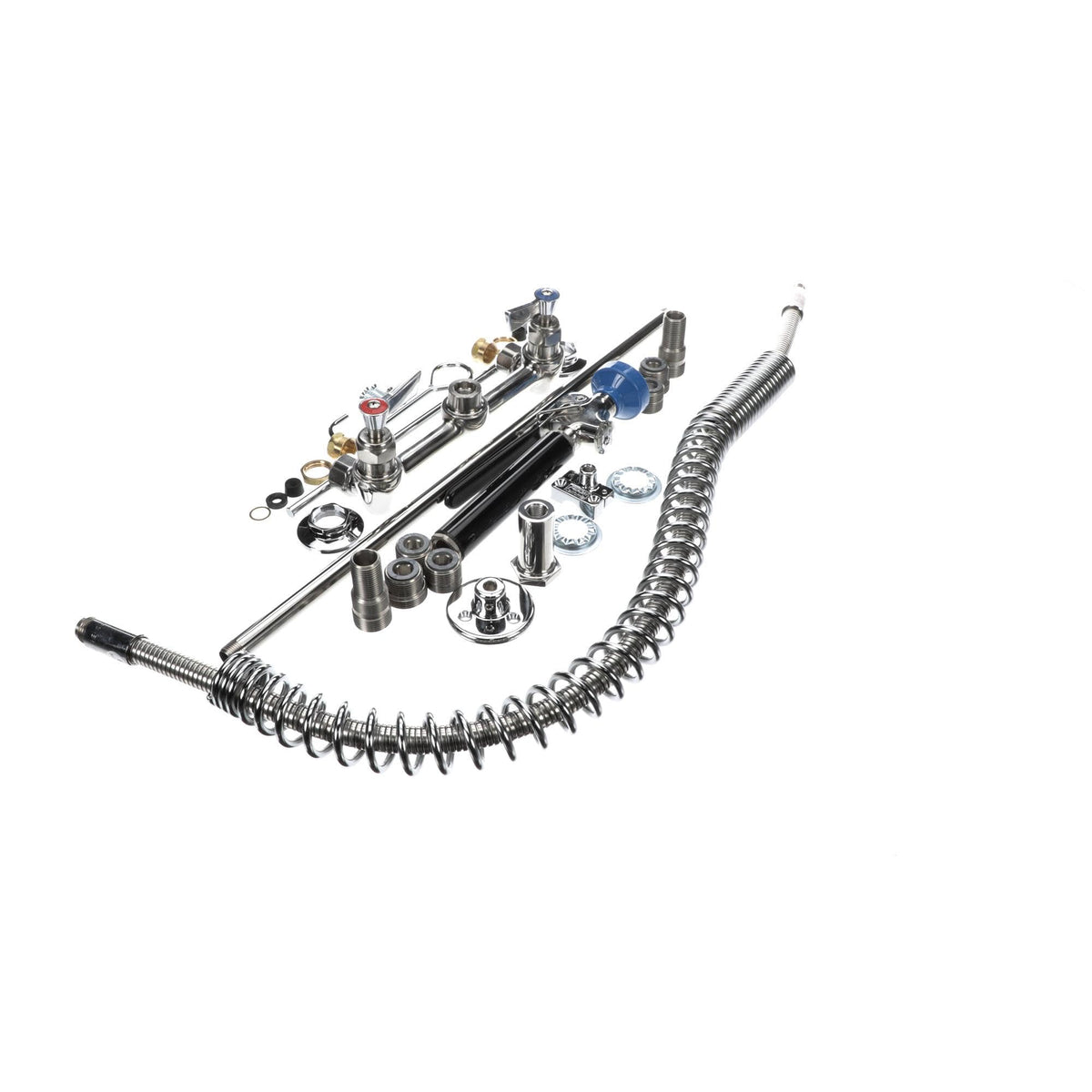 Stainless Steel 8" Pre-Rinse with EZ-Install Adapters by Fisher – 37.75"H, Stainless Steel, Model 52922