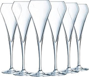 Chef & Sommelier Open'Up Collection - 6 Effervescent 20cl Crystal Flutes - Modern and Elegant Glasses - Exceptional Resistance - Absolute Transparency