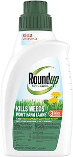 Roundup for Lawns2 Concentrate, 32 fl. oz. | Tough Weed Killer for Use on Northern Grasses, Kills Crabgrass, Dandelion, Clover, Yellow Nutsedge