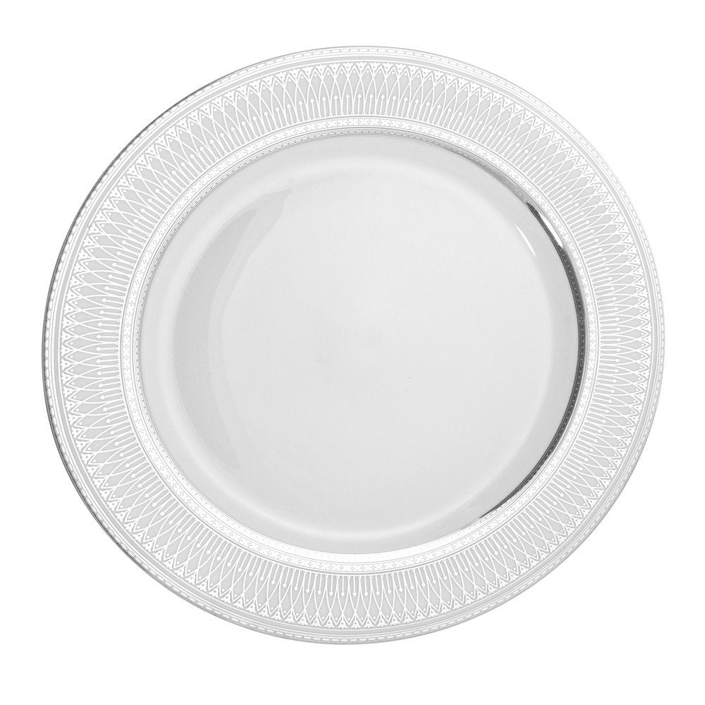 10 Strawberry Street White/Silver / Dinner Plate / 10.25x-x1.75 Dinner Plates