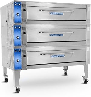 Bakers Pride ER-3-12-5736 Triple Deck Electric Pizza Deck Oven | 208/220-240 Volt, 57" x 36"
