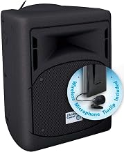Oklahoma Sound PRA-8000/PRA8-6 Wireless PA System with Lapel Microphone, 17" Height, 11" Wide, 11" Length, Black